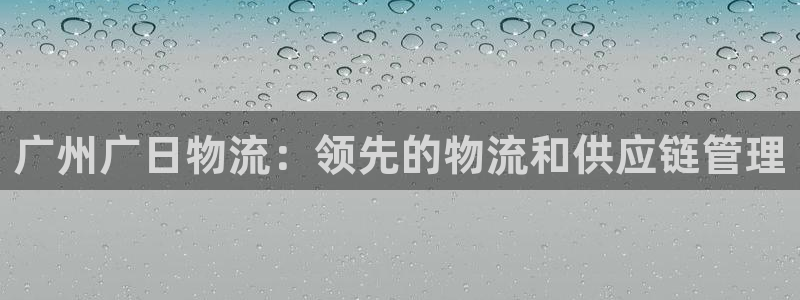 28圈登录不上咋回事：广州广日物流：